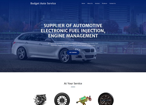budget auto service website design