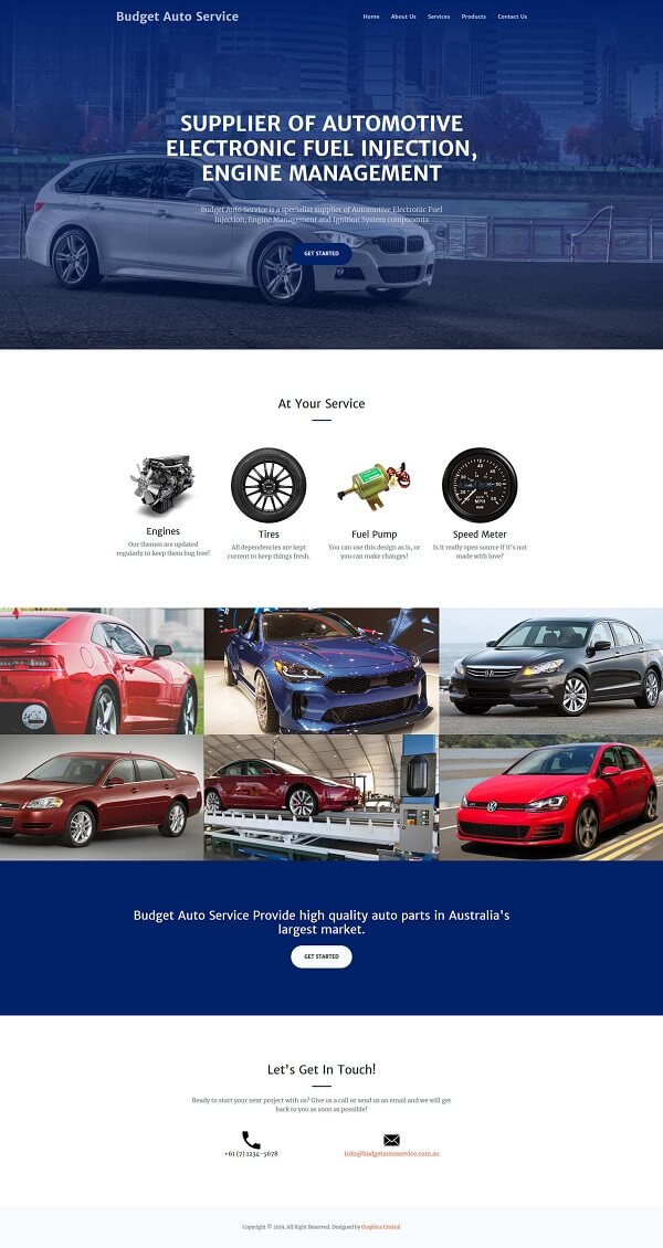 auto service website design